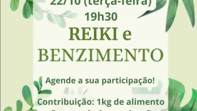 ✨ Ação Social na OCA Parauapebas ✨ Junte-se a nós no dia 22 de outubro para uma noite especial de cura e solidariedade! Oferecemos Reiki e Benzimento, práticas que promovem o equilíbrio do corpo, mente e espírito. Traga 1 kg de alimento não perecível para ajudar famílias em situação de vulnerabilidade. Venha vivenciar essa energia transformadora e fazer o bem juntos! 🌟 📅 Data: 22 de outubro (terça-feira) 📍 Local: OCA Parauapebas - Rua Tom Jobim, 11, Chácara das Estrelas ⏰ Horário: 19h30 às 22h