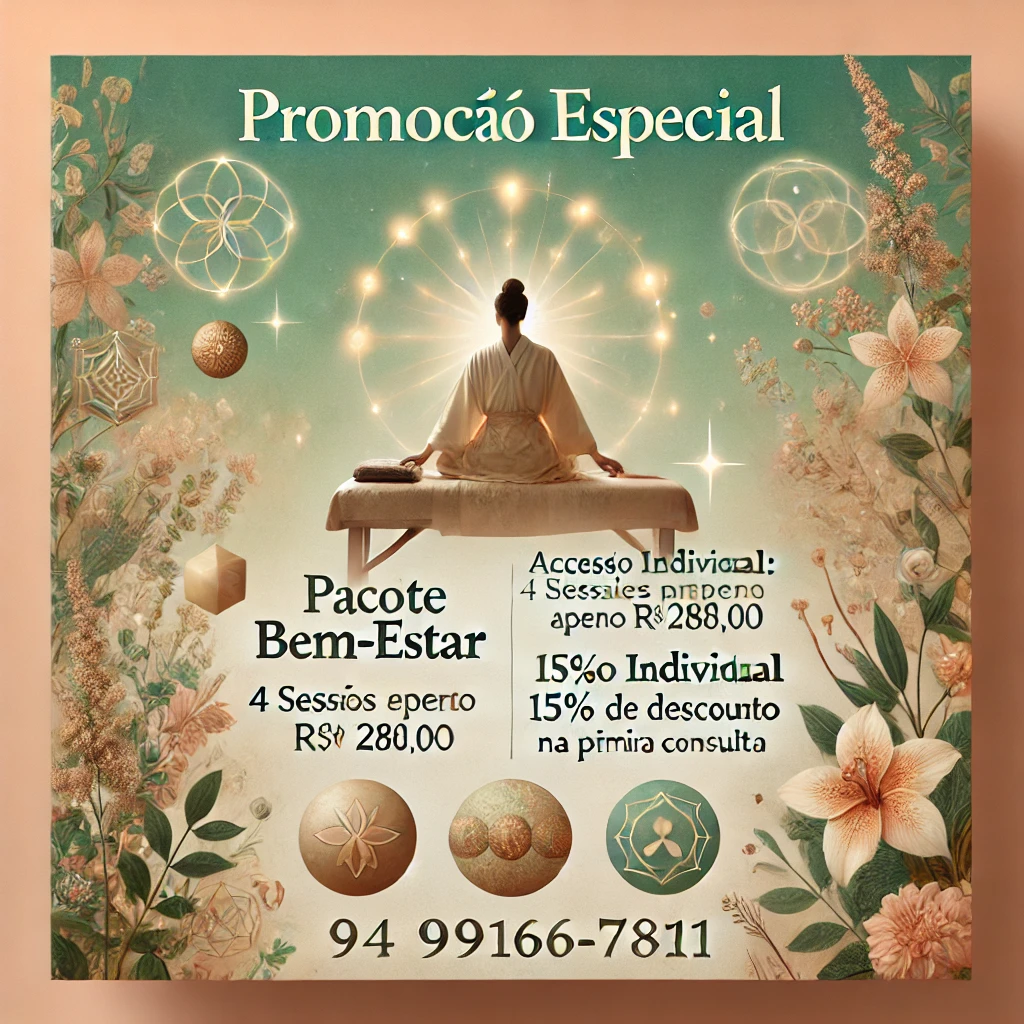 "Cuidar de você é investir em bem-estar, saúde e equilíbrio. Permita-se esse momento!"